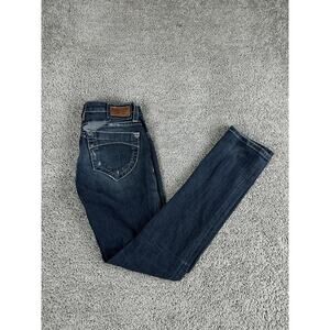 Robins Jean Jeans Womens 26 Blue Bardot Slim Straight Dark Wash Denim Made USA